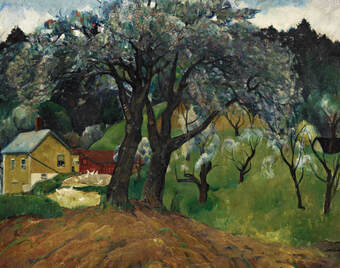 Painting by Leon Kroll of an apple tree in Woodstock, NY.